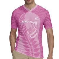 Custom New Zealand Silver Fern Rugby 2025 Rugby Jersey All Black Aotearoa Maori Pink LT14 - Polynesian Pride