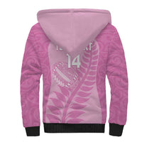 Custom New Zealand Silver Fern Rugby 2025 Sherpa Hoodie All Black Aotearoa Maori Pink LT14 - Polynesian Pride