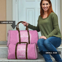 Custom New Zealand Silver Fern Rugby 2025 Travel Bag All Black Aotearoa Maori Pink - Polynesian Pride