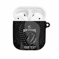 Custom New Zealand Silver Fern Rugby 2025 AirPods Case Go Champions Aotearoa Maori Black - Polynesian Pride