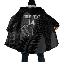 Custom New Zealand Silver Fern Rugby 2025 Cloak Go Champions Aotearoa Maori Black - Polynesian Pride