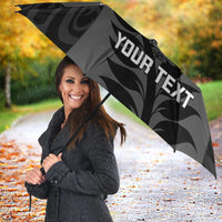 Custom New Zealand Silver Fern Rugby 2025 Umbrella Go Champions Aotearoa Maori Black - Polynesian Pride