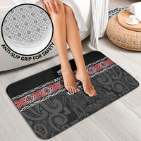 Custom New Zealand Silver Fern Rugby Bathroom Set All Black Maori Taniko Pattern - Polynesian Pride