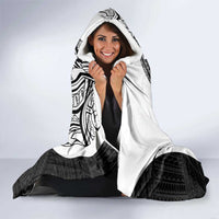 Philippines Eagle Sun Hooded Blanket Filipino Agila Polynesian Tattoo Black Color