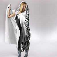 Philippines Eagle Sun Hooded Blanket Filipino Agila Polynesian Tattoo Black Color