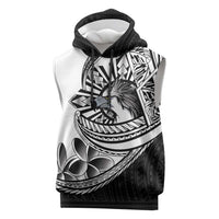Philippines Eagle Sun Sleeveless Hoodie Filipino Agila Polynesian Tattoo Black Color