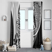 Philippines Eagle Sun Window Curtain Filipino Agila Polynesian Tattoo Black Color