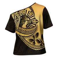 Philippines Eagle Sun Cross Shoulder Shirt Filipino Agila Polynesian Tattoo Gold Color