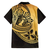 Philippines Eagle Sun Family Matching Short Sleeve Bodycon Dress and Hawaiian Shirt Filipino Agila Polynesian Tattoo Gold Color LT14 - Polynesian Pride