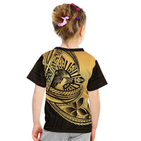 Philippines Eagle Sun Kid T Shirt Filipino Agila Polynesian Tattoo Gold Color