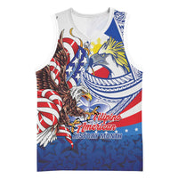 Filipino American History Month Basketball Jersey Philippines Agila USA Eagle Mix Flag LT14 Unisex Blue - Polynesian Pride