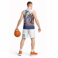 Filipino American History Month Basketball Jersey Philippines Agila USA Eagle Mix Flag LT14 - Polynesian Pride