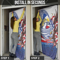 Filipino American History Month Door Cover Philippines Agila USA Eagle Mix Flag LT14 - Polynesian Pride