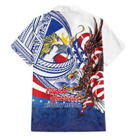 Filipino American History Month Family Matching Short Sleeve Bodycon Dress and Hawaiian Shirt Philippines Agila USA Eagle Mix Flag LT14 - Polynesian Pride