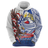 Filipino American History Month Hoodie Philippines Agila USA Eagle Mix Flag