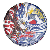 Filipino American History Month Spare Tire Cover Philippines Agila USA Eagle Mix Flag LT14 - Polynesian Pride