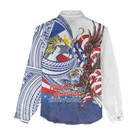Filipino American History Month Women Casual Shirt Philippines Agila USA Eagle Mix Flag LT14 - Polynesian Pride