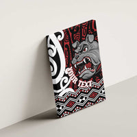 Personalised Aotearoa Bulldog Canvas Wall Art New Zealand Maori Taniko Art