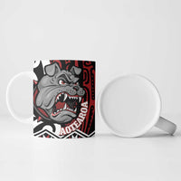Personalised Aotearoa Bulldog Ceramic Mug New Zealand Maori Taniko Art - Polynesian Pride
