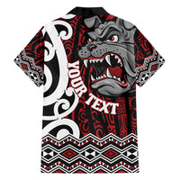 Personalised Aotearoa Bulldog Family Matching Summer Maxi Dress and Hawaiian Shirt New Zealand Maori Taniko Art