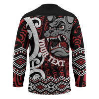 Personalised Aotearoa Bulldog Hockey Jersey New Zealand Maori Taniko Art LT14 - Polynesian Pride
