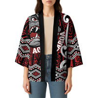 Personalised Aotearoa Bulldog Kimono New Zealand Maori Taniko Art - Polynesian Pride