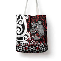 Personalised Aotearoa Bulldog Tote Bag New Zealand Maori Taniko Art - Polynesian Pride