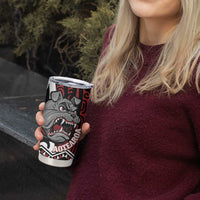 Personalised Aotearoa Bulldog Tumbler Cup New Zealand Maori Taniko Art LT14 - Polynesian Pride