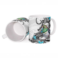 Aotearoa Te Ika-a-Maui Ceramic Mug South Island Kekeru Maori Koru - Polynesian Pride