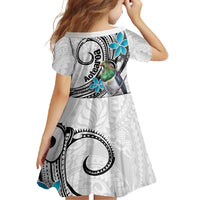 Aotearoa Te Ika-a-Maui Family Matching Short Sleeve Bodycon Dress and Hawaiian Shirt South Island Kekeru Maori Koru LT14 - Polynesian Pride