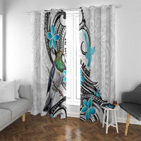 Aotearoa Te Ika-a-Maui Window Curtain South Island Kekeru Maori Koru