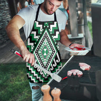 Green New Zealand Taniko Poutama Patikitiki Apron - Polynesian Pride