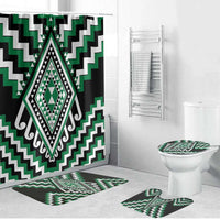 Green New Zealand Taniko Poutama Patikitiki Bathroom Set - Polynesian Pride