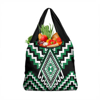 Green Aotearoa Taniko Poutama Patikitiki Grocery Bag LT14 1-pack One Size Green - Polynesian Pride