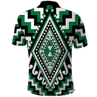 Green Aotearoa Taniko Poutama Patikitiki Polo Shirt