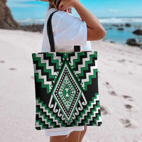 Green New Zealand Taniko Poutama Patikitiki Tote Bag - Polynesian Pride