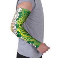 Cook Islands Tiare Maori With Conch Shell Arm Sleeves Pasifika Fest Polynesian Tattoo Green