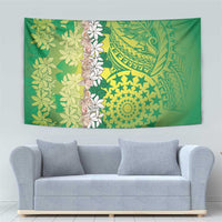 Cook Islands Tiare Maori With Conch Shell Tapestry Pasifika Fest Polynesian Tattoo Green