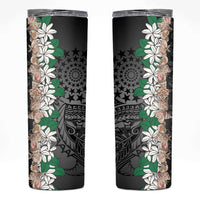 Cook Islands Tiare Maori With Conch Shell Skinny Tumbler Pasifika Fest Polynesian Tattoo Black LT14 Black - Polynesian Pride