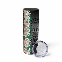 Cook Islands Tiare Maori With Conch Shell Skinny Tumbler Pasifika Fest Polynesian Tattoo Black LT14 - Polynesian Pride