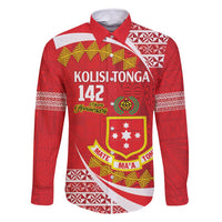 Personalised Kolisi Tonga College Atele Family Matching Off Shoulder Maxi Dress and Hawaiian Shirt Mate Maa Tonga 142 Years Anniversary