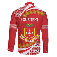 Personalised Kolisi Tonga College Atele Family Matching Off Shoulder Maxi Dress and Hawaiian Shirt Mate Maa Tonga 142 Years Anniversary
