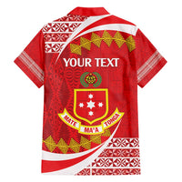 Personalised Kolisi Tonga College Atele Family Matching Short Sleeve Bodycon Dress and Hawaiian Shirt Mate Maa Tonga 142 Years Anniversary