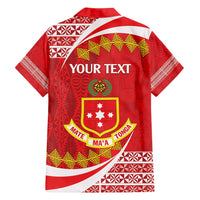 Personalised Kolisi Tonga College Atele Family Matching Tank Maxi Dress and Hawaiian Shirt Mate Maa Tonga 142 Years Anniversary