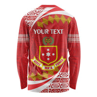 Personalised Kolisi Tonga College Atele Long Sleeve Shirt Mate Maa Tonga 142 Years Anniversary