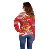 Personalised Kolisi Tonga College Atele Off Shoulder Sweater Mate Maa Tonga 142 Years Anniversary LT14 - Polynesian Pride