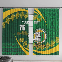 Personalised Tonga Liahona-Saineha High School Window Curtain Happy 76 Years Anniversary