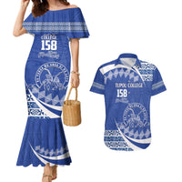 Personalised Tonga Tupou College Toloa Couples Matching Mermaid Dress and Hawaiian Shirt Happy 158 Years Anniversary