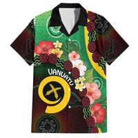 Long God Yumi Stanap Vanuatu Hawaiian Shirt Tropical Flowers Aboriginal Pattern LT14 Green - Polynesian Pride