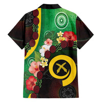 Long God Yumi Stanap Vanuatu Hawaiian Shirt Tropical Flowers Aboriginal Pattern LT14 - Polynesian Pride